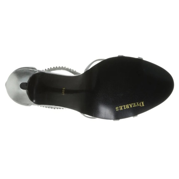 Dyeables Women's Josie Manmade Dress Sandal, Silver Metallic,10 B US - Picture 6 of 6